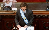 Milei asiste a la Cámara de Diputados.
